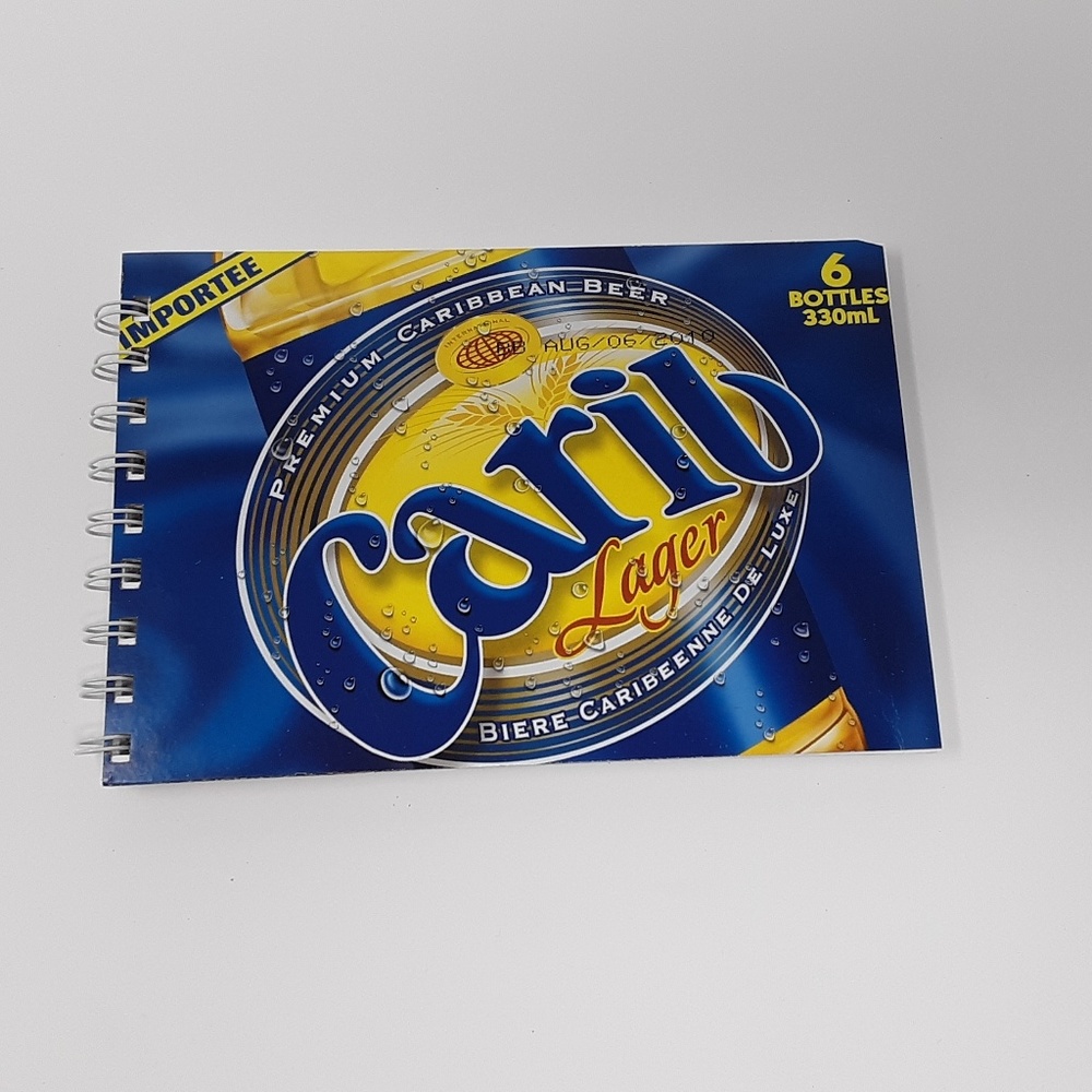 ♻️ Carib Caribbean Beer Carton Upcycled Notepad